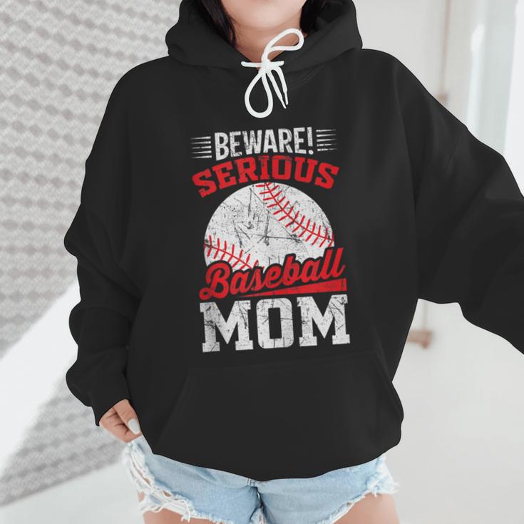 Beware Serious Baseball Mom Game Cheerleading Family Wmen Hoodie Beware Serious Baseball Mom Game Cheerleading Family Wmen Hoodie
