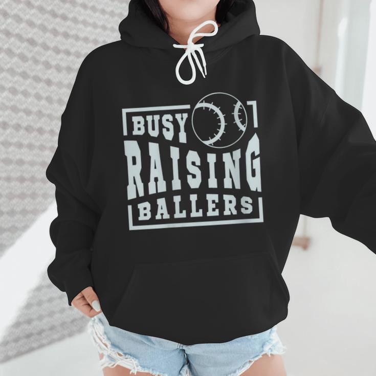 Busy Raising Ballers Graphic For Baseball Moms Wmen Hoodie Busy Raising Ballers Graphic For Baseball Moms Wmen Hoodie