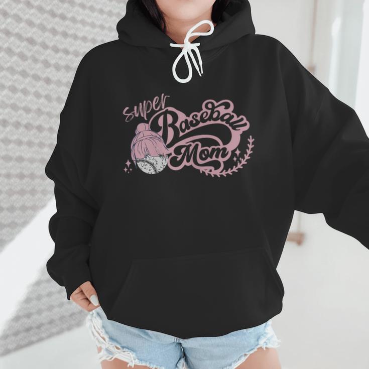 Cool Super Baseball Mom Cool Mother's Day Mama Woman Cute Wmen Hoodie
