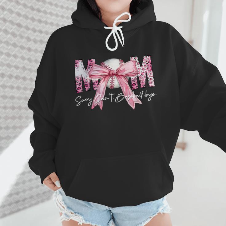 Coquette Baseball Mom Sorry Can't Baseball Bye Mother's Day Wmen Hoodie