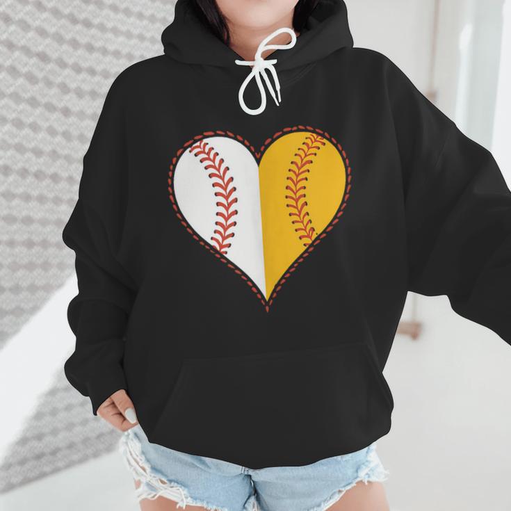 Cute Love Baseball Fast Pitch Softball Heart Baseball Mom Wmen Hoodie Cute Love Baseball Fast Pitch Softball Heart Baseball Mom Wmen Hoodie