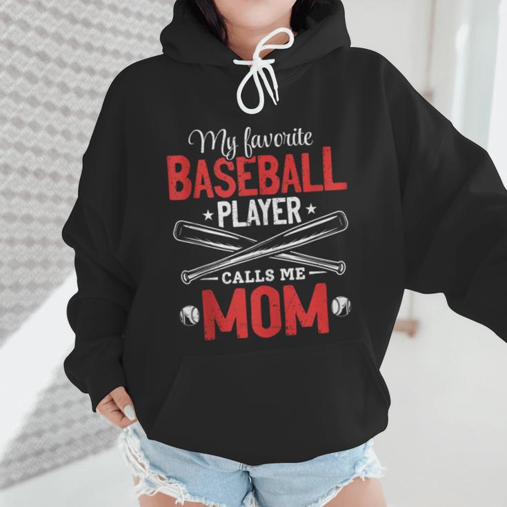My Favorite Baseball Player Calls Me Mom Baseball Moms Wmen Hoodie My Favorite Baseball Player Calls Me Mom Baseball Moms Wmen Hoodie