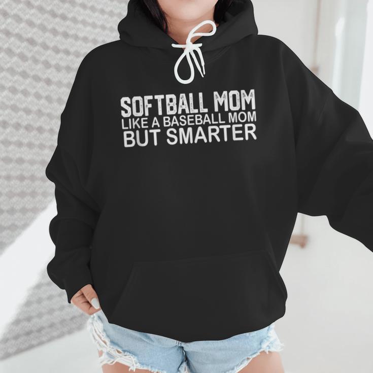 FUNNY Softball Mom Like A Baseball Mom But Smarter Wmen Hoodie FUNNY Softball Mom Like A Baseball Mom But Smarter Wmen Hoodie