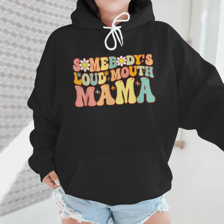 Groovy Somebody's Loud Mouth Mama Baseball Mom Mother's Day Wmen Hoodie