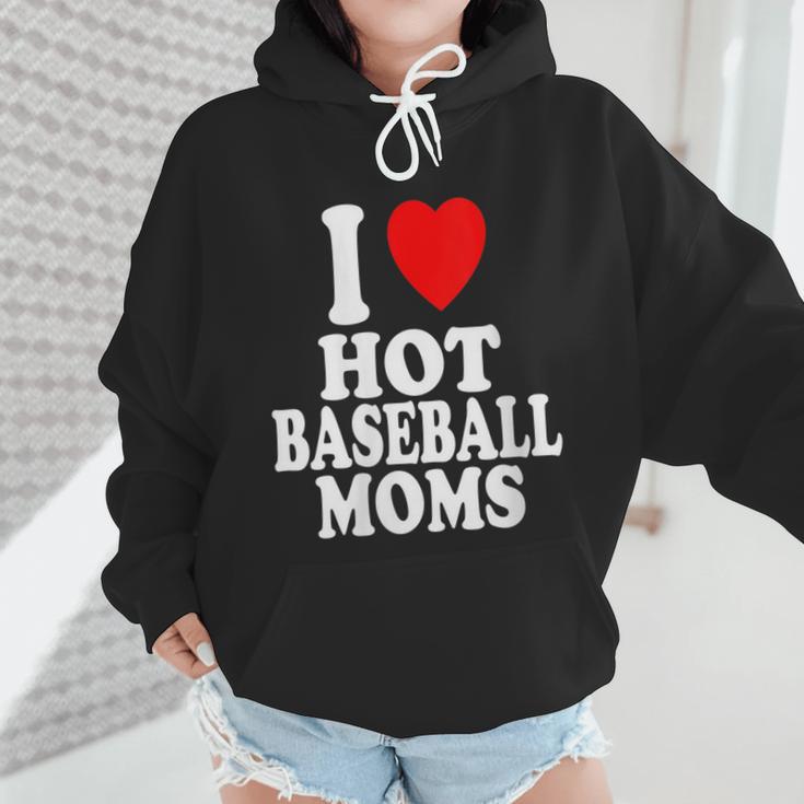 I Heart Love Hot Baseball Moms MILF Cougar Older Woman Wmen Hoodie