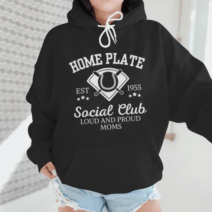 Home Plate Social Club Baseball Moms Group Tee Wmen Hoodie