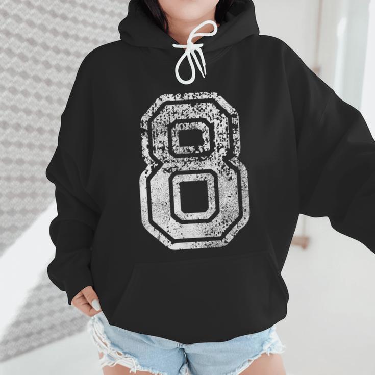 Jersey Number 8 Eight T-Shirt Football Number Baseball Mom Wmen Hoodie
