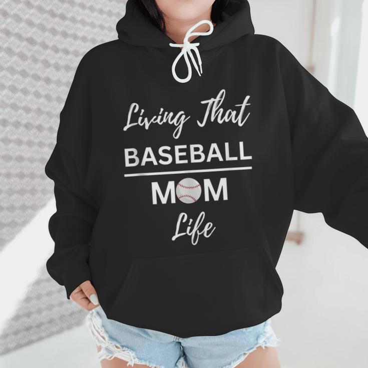 Living That Baseball Mom Life Wmen Hoodie