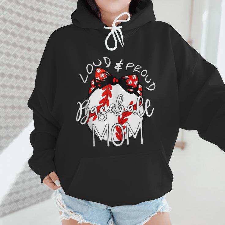 Loud & Proud Baseball Mom Baseballs Mother Sport Women Girls Wmen Hoodie