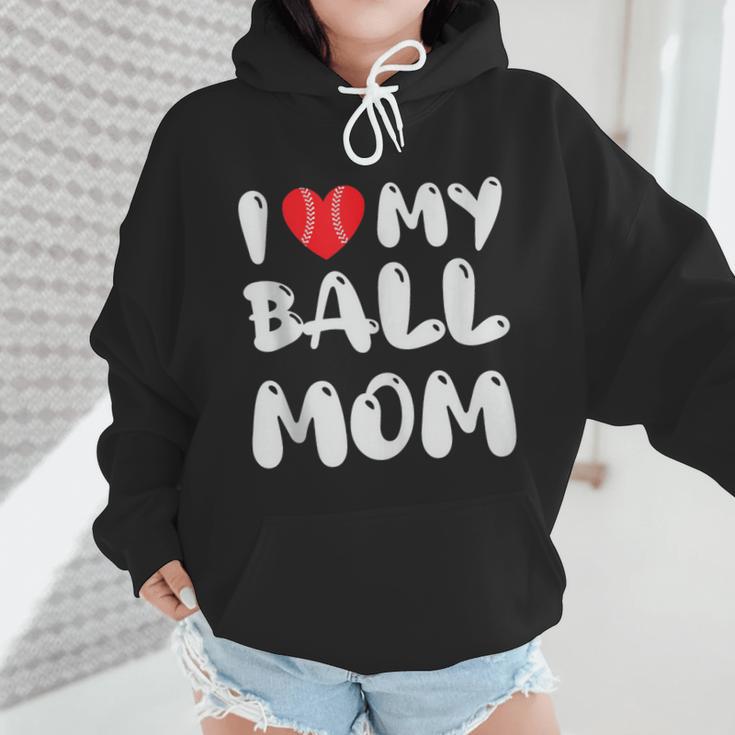I LOVE MY BASEBALL MOM Wmen Hoodie I LOVE MY BASEBALL MOM Wmen Hoodie