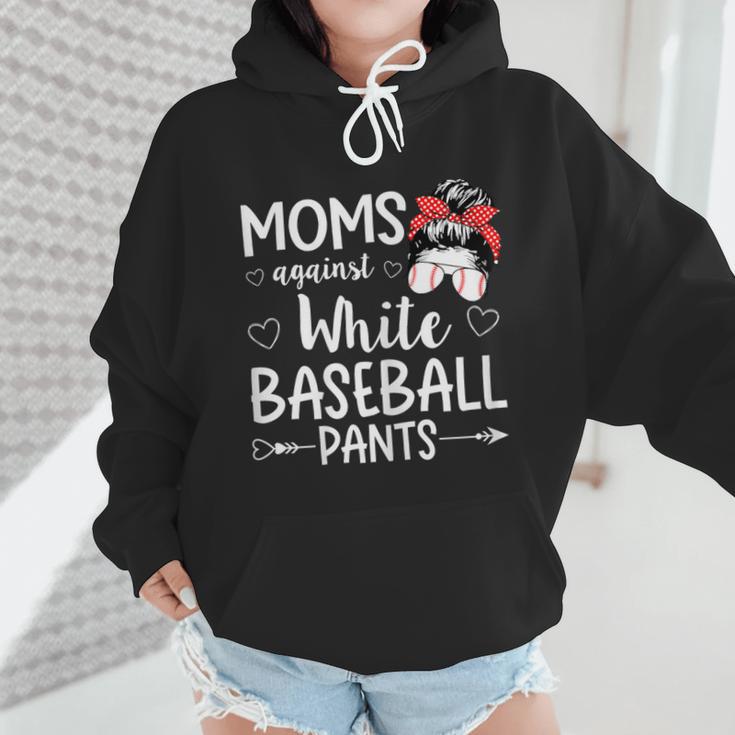 Moms Against White Baseball Pants For a Baseball Mom Wmen Hoodie Moms Against White Baseball Pants For a Baseball Mom Wmen Hoodie