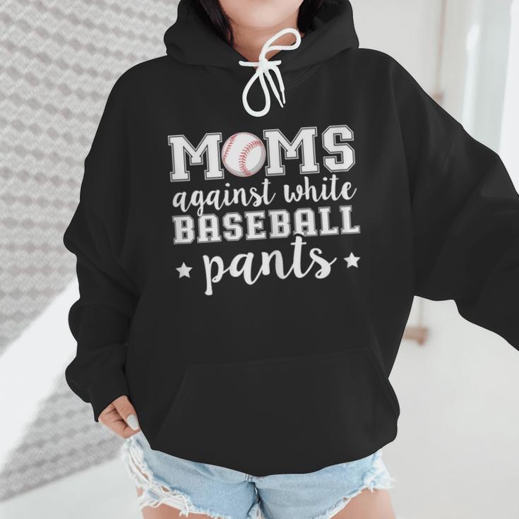 Moms Against White Baseball Pants For Baseball Moms Wmen Hoodie Moms Against White Baseball Pants For Baseball Moms Wmen Hoodie