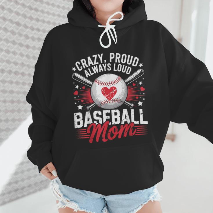 Proud Baseball Mom For Women Mom Baseball Mama Wmen Hoodie