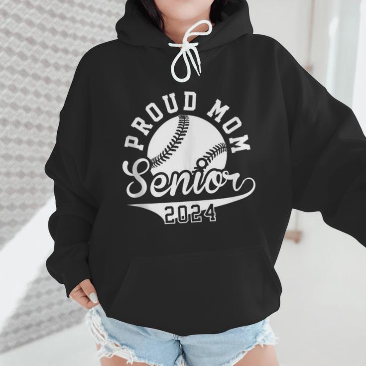 Proud Mom Senior 2024 Baseball Mom Proud Baseball Mom 2024 Wmen Hoodie
