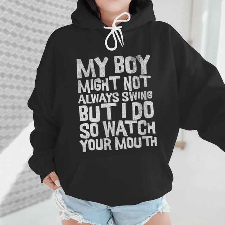 Proud Sassy Baseball Mom Wmen Hoodie