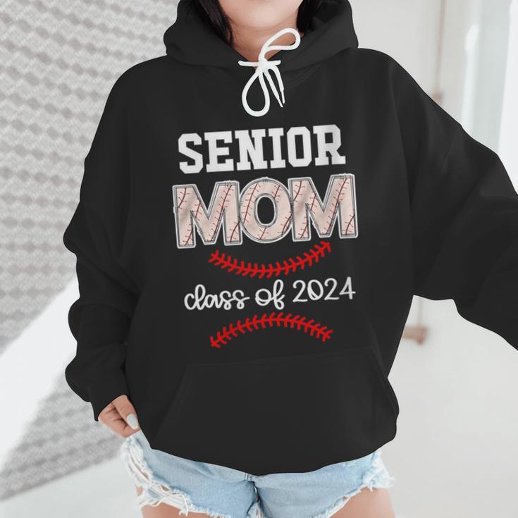 Proud Senior Baseball Mom Class Of 2024 Highschool Baseball Wmen Hoodie