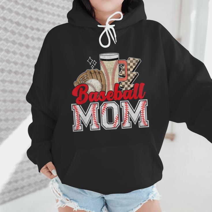 Retro Coffee Baseball Mama Mother's Day Baseball Mom Wmen Hoodie Retro Coffee Baseball Mama Mother's Day Baseball Mom Wmen Hoodie