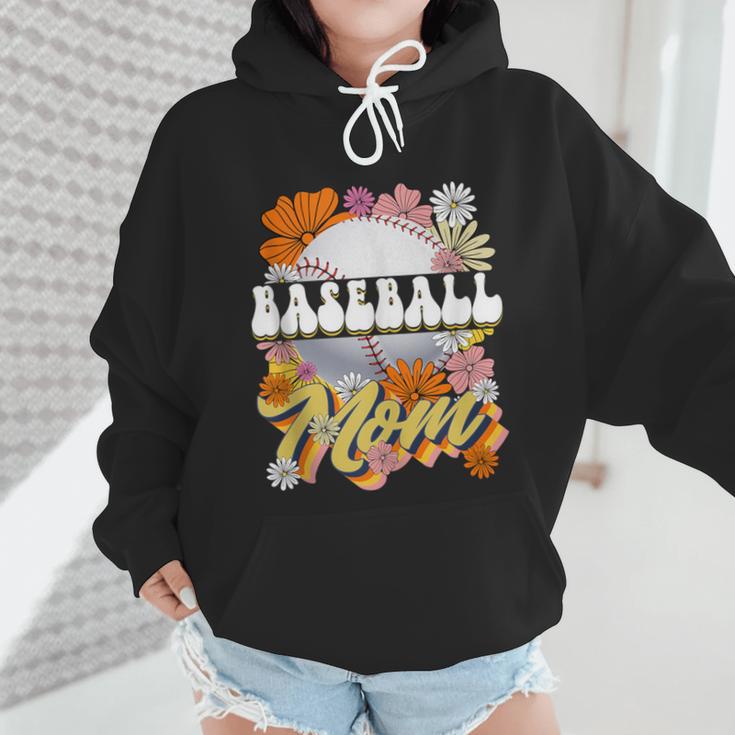 Retro Groovy Baseball Mom Family Matching Women Wmen Hoodie Retro Groovy Baseball Mom Family Matching Women Wmen Hoodie
