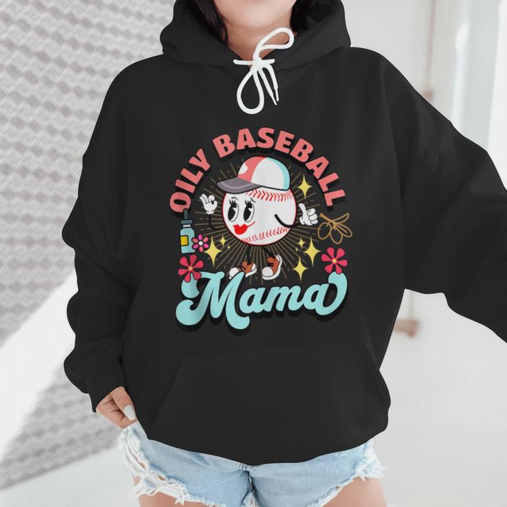 Retro Oily Baseball Mom Meme For Essential Oils Game Day Wmen Hoodie Retro Oily Baseball Mom Meme For Essential Oils Game Day Wmen Hoodie