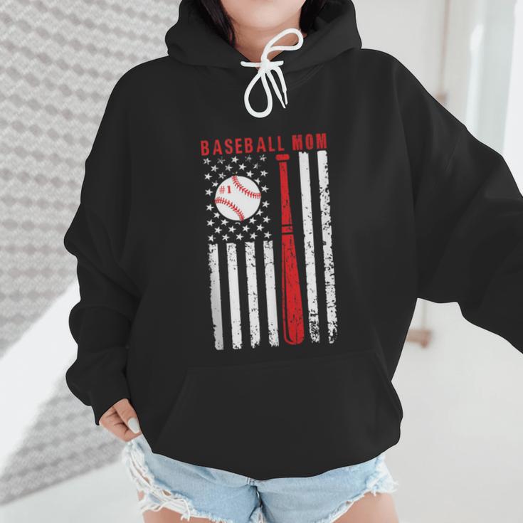 Vintage Baseball Flag Women Baseball Mom Wmen Hoodie Vintage Baseball Flag Women Baseball Mom Wmen Hoodie