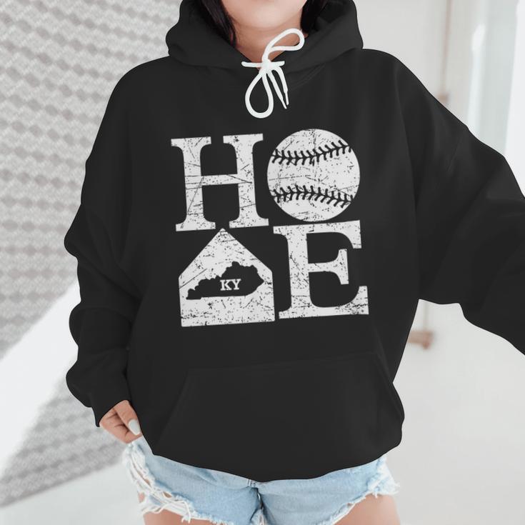 Vintage Baseball Home Kentucky State Outline Baseball Mom Wmen Hoodie Vintage Baseball Home Kentucky State Outline Baseball Mom Wmen Hoodie