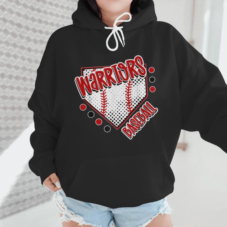 Warriors Home Plate Baseball Sports Baseball Mom Wmen Hoodie Warriors Home Plate Baseball Sports Baseball Mom Wmen Hoodie