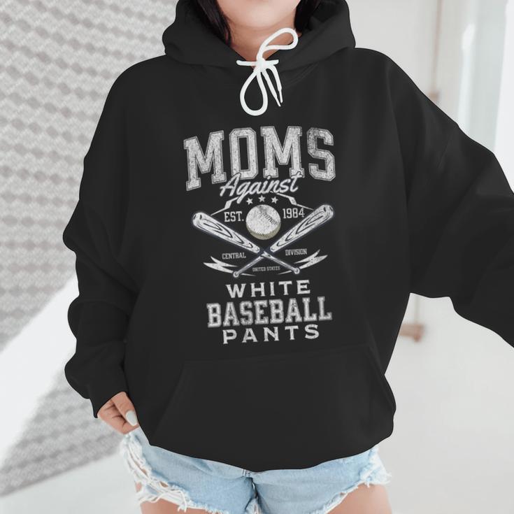 Women's Baseball Mom Moms Against Baseball Pants Proud Wmen Hoodie