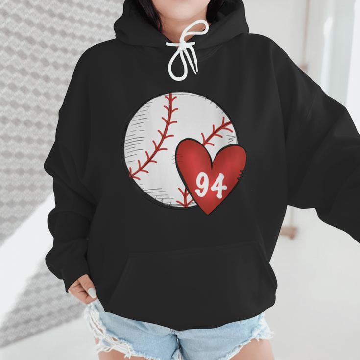 Womens Custom Baseball Mom Number 94 Heart For Mom Mommy Wmen Hoodie Womens Custom Baseball Mom Number 94 Heart For Mom Mommy Wmen Hoodie