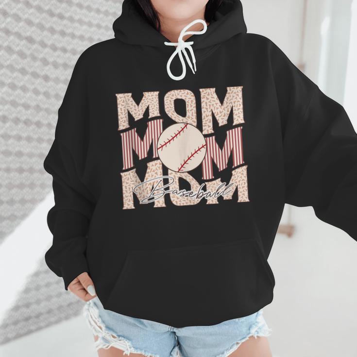 Women's Retro Baseball Mama Distressed Baseball Mom Life Wmen Hoodie Women's Retro Baseball Mama Distressed Baseball Mom Life Wmen Hoodie
