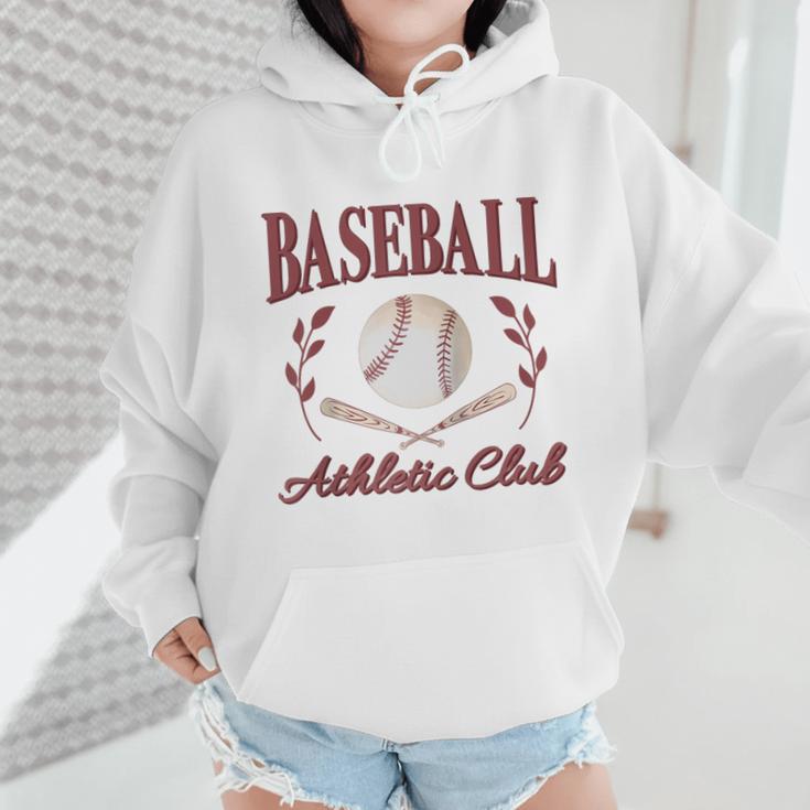 Baseball Athletic Social Club Baseball Mom Trendy Baseball Raglan Baseball Tee Wmen Hoodie