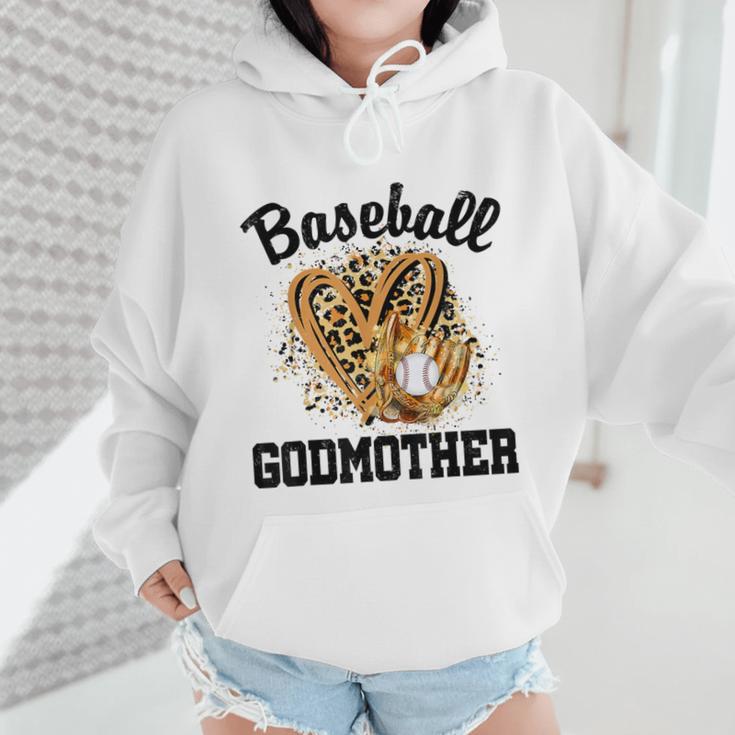 Baseball Godmother Leopard Heart Baseball Mom Game Day Wmen Hoodie Baseball Godmother Leopard Heart Baseball Mom Game Day Wmen Hoodie