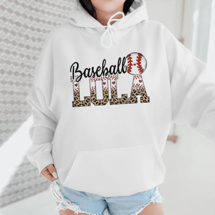 Baseball Lola Women BallPark Lola Baseball Mom Mother's Day Wmen Hoodie