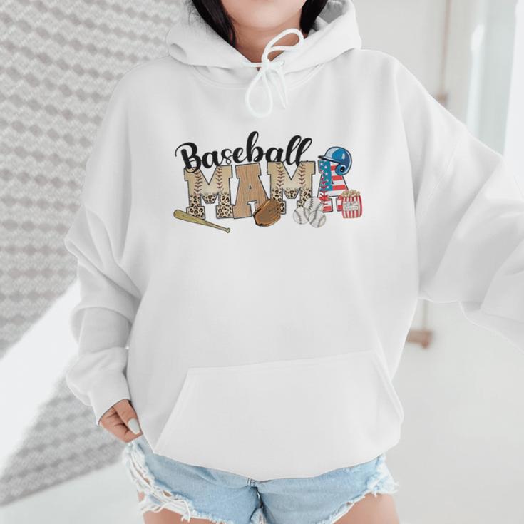 Baseball Mama Leopard Baseball Mom Mother's Day Wmen Hoodie Baseball Mama Leopard Baseball Mom Mother's Day Wmen Hoodie