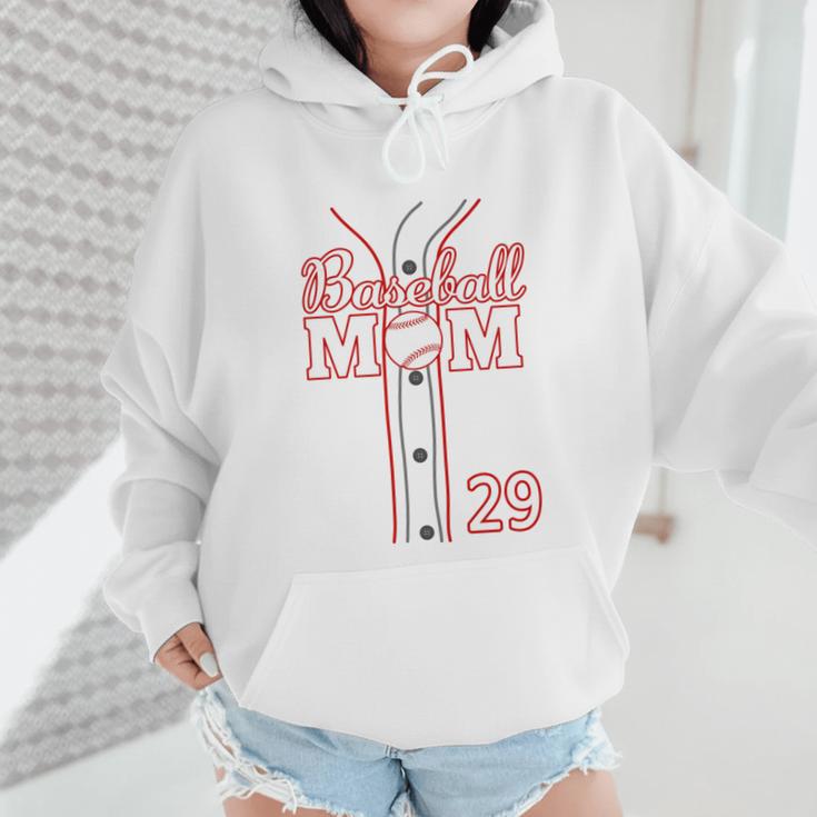 Baseball Mom 29 Number 29 Jersey Team Numbered Jersey Wmen Hoodie