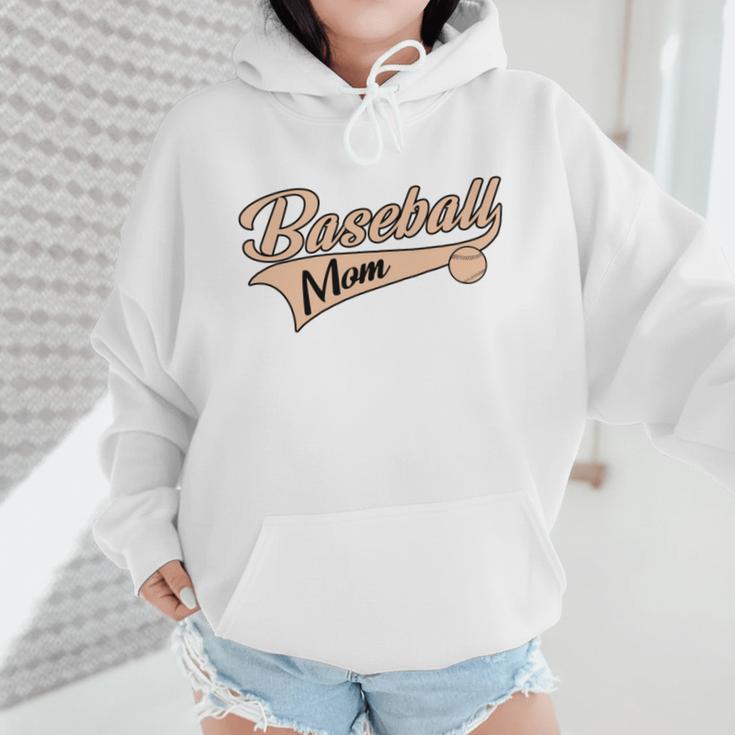 Baseball Mom Best Mama Cute Throwback Classic Wmen Hoodie