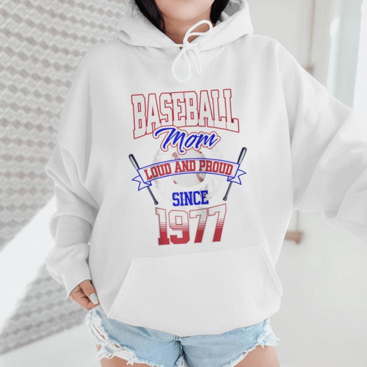 Baseball Mom Loud & Proud Since 1977 Raglan Baseball Tee Wmen Hoodie Baseball Mom Loud & Proud Since 1977 Raglan Baseball Tee Wmen Hoodie