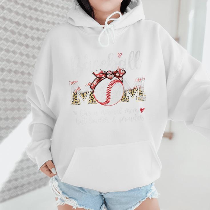 Baseball Mom Like A Normal Mom But Louder & Prouder Women Premium Wmen Hoodie