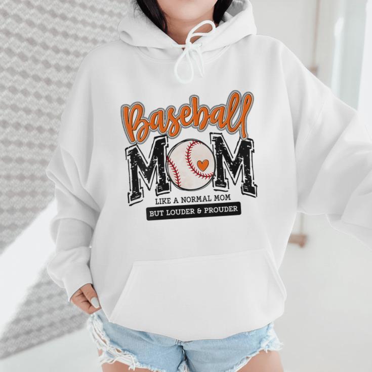 Baseball Mom Orange Varsity Baseball Mama Cute Mother's Day Wmen Hoodie Baseball Mom Orange Varsity Baseball Mama Cute Mother's Day Wmen Hoodie