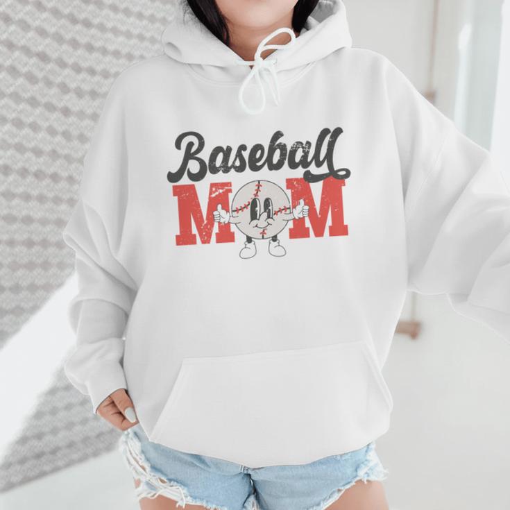 Baseball Mom Retro Distressed Baseball Family Matching Wmen Hoodie Baseball Mom Retro Distressed Baseball Family Matching Wmen Hoodie