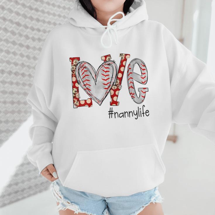 Baseball Mom Shirt Heart Love Baseball Nannylife Wmen Hoodie Baseball Mom Shirt Heart Love Baseball Nannylife Wmen Hoodie