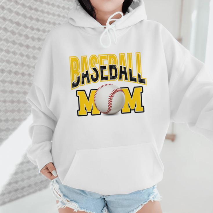 Baseball Mom Sports Mom Yellow Wmen Hoodie Baseball Mom Sports Mom Yellow Wmen Hoodie
