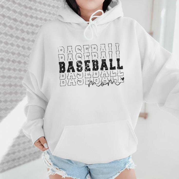 Baseball Mom Vintage Sporty Humor Wmen Hoodie