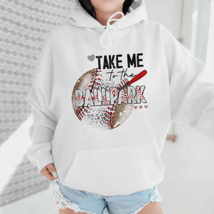 Baseball Moms Cute Take Me To The Ballpark Sports Athletic Wmen Hoodie Baseball Moms Cute Take Me To The Ballpark Sports Athletic Wmen Hoodie
