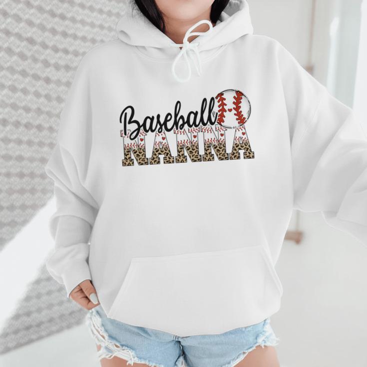 Baseball Nanna Women BallPark Nanna Baseball Mom Wmen Hoodie