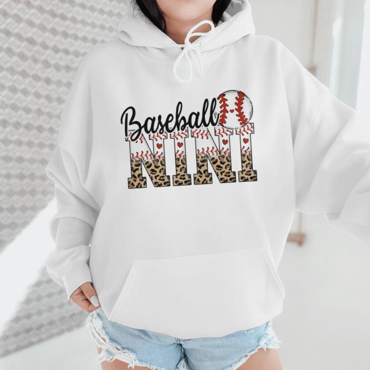 Baseball Nini Women BallPark Nini Baseball Mom Mother's Day Wmen Hoodie