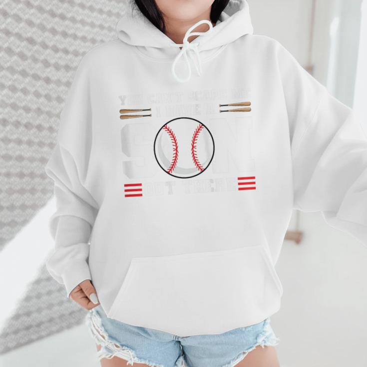 You Can't Scare Me I Have a Son Baseball Mom Wmen Hoodie You Can't Scare Me I Have a Son Baseball Mom Wmen Hoodie