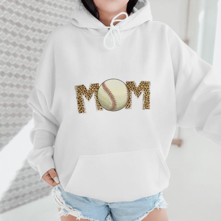 Cute Baseball Mom Leopard Print Mom For Mother's Day Wmen Hoodie Cute Baseball Mom Leopard Print Mom For Mother's Day Wmen Hoodie