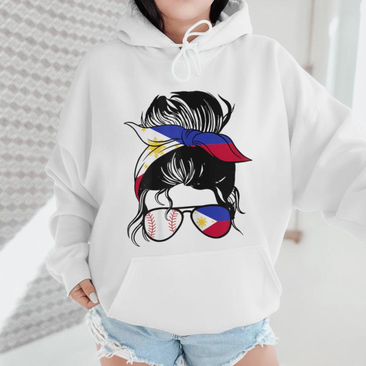 Filipina Baseball Mom Philippines Flag Baseball Girl Wmen Hoodie Filipina Baseball Mom Philippines Flag Baseball Girl Wmen Hoodie