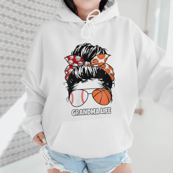 Grandma Life Basketball And Baseball Mom Funny Wmen Hoodie Grandma Life Basketball And Baseball Mom Funny Wmen Hoodie