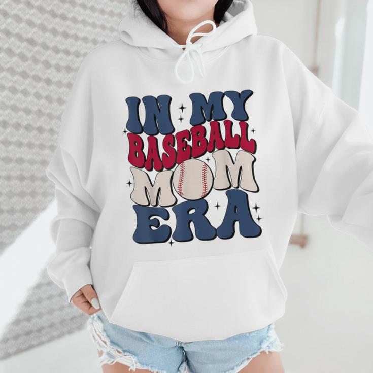 Groovy In My Baseball Mom Era Baseball Mama Mother's Day Wmen Hoodie Groovy In My Baseball Mom Era Baseball Mama Mother's Day Wmen Hoodie